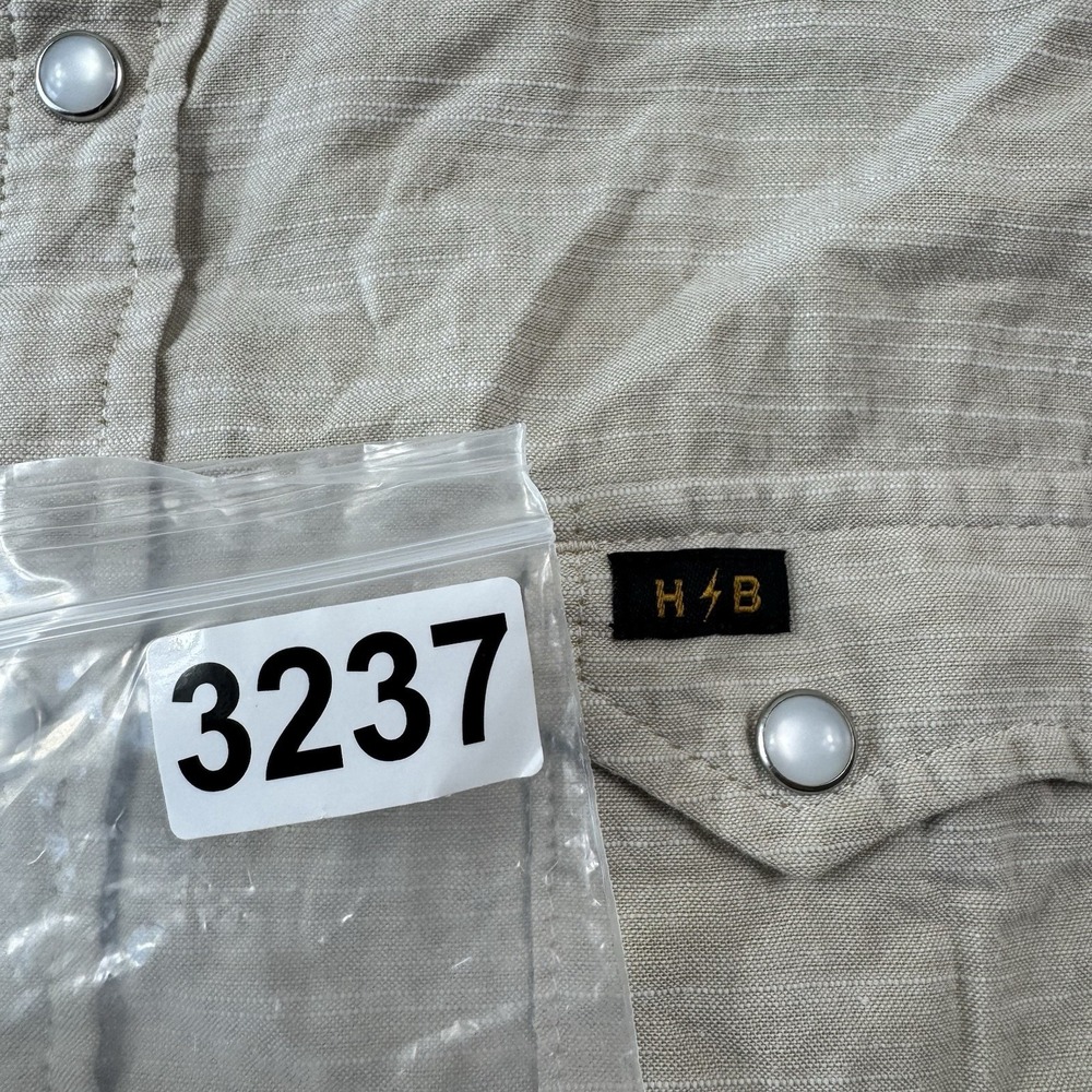 Howler Brothers Gaucho Snapshirt Mens 2XL Rising Sun Western Beige Snap Shirt - Picture 5 of 5